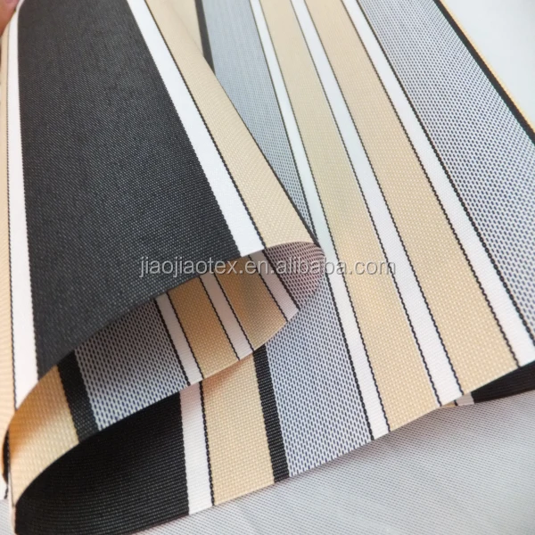 Polyester spun yarn solution dyed awning fabric