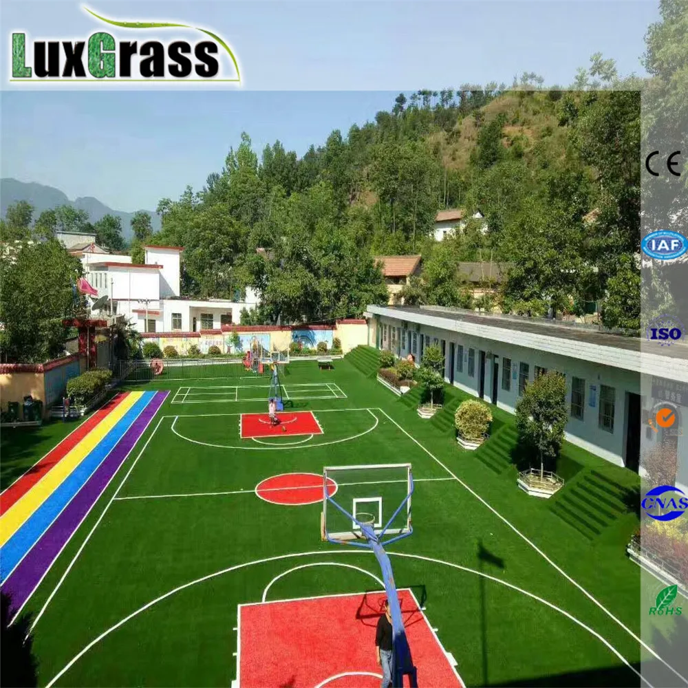 red color synthetic grass artificial turf flooring carpet for basketball court