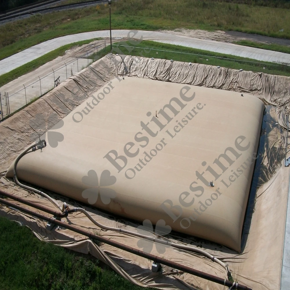 
 Большой складной бак для хранения метанового газа с вместимостью от 5000л до 100000 л  