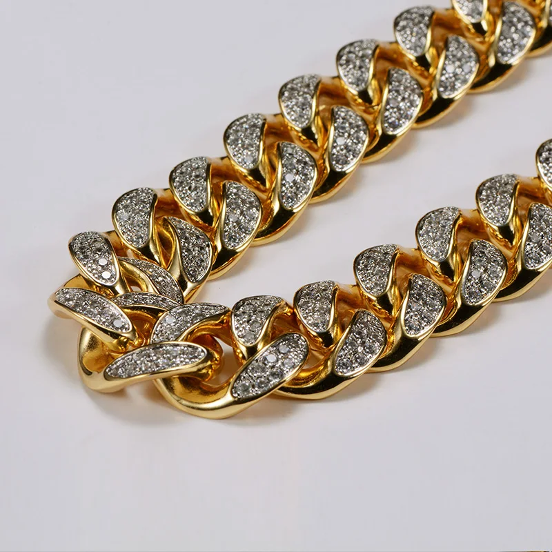 Iced Out Hip Hop Diamond Miami cuban link chain
