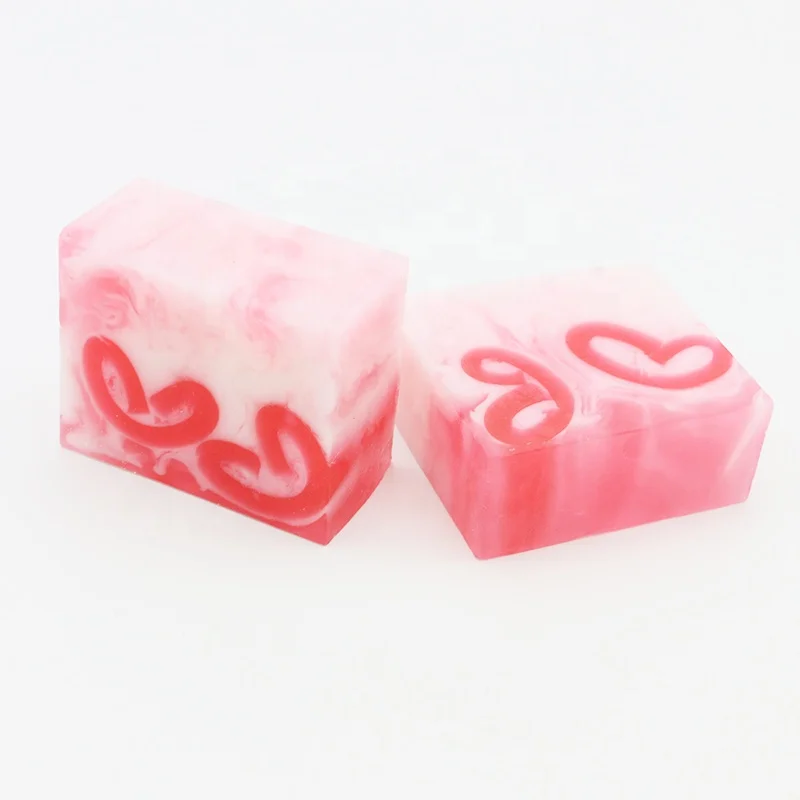 
100g Sweet heart shape Strawberry handmade gift soap 