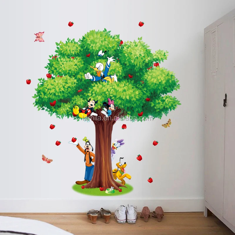 New Fashion Kids Room Mickey Mouse Donald Duck Wall Vinly Decal Decor Sticker Removable Super for Nursery