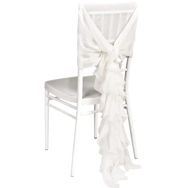Оптовая Продажа Модные Charivari рюшами стул створки шифон вьющиеся запасами ивовых деревьев створки стула