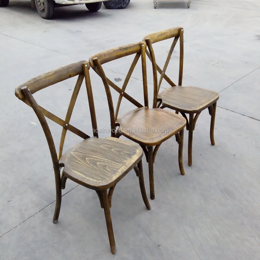 
wooden event cross back chairs 