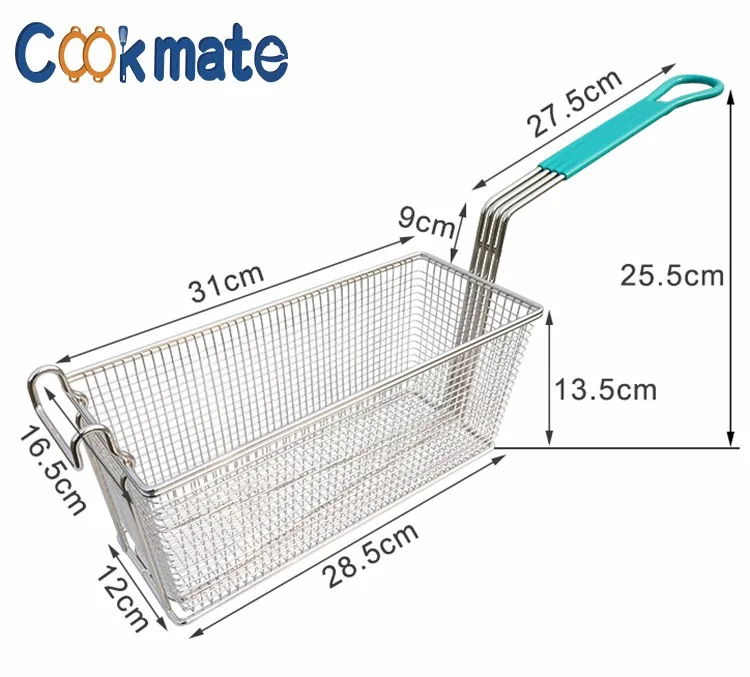 Eco-friendly Stainless Steel non-stick Chinese factory taco fryer French fries chicken serving basket