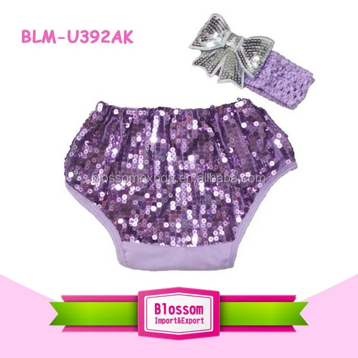 
Wholesale in stock children multicolor blank bloomers shiny printed spandex fabric fancy sparkle baby girl sequin petti bloomers 