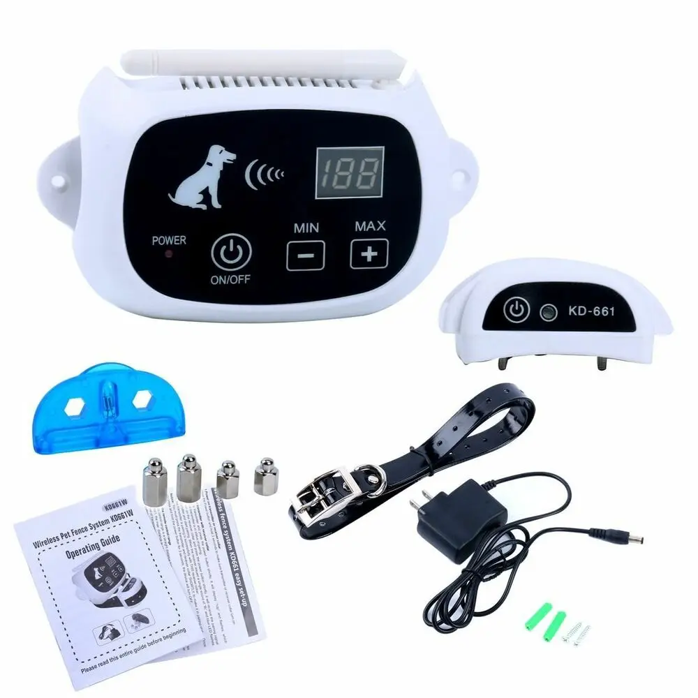 
100 Levels LED Display Electric Pet Training Wireless Fence for Dogs KD-661 