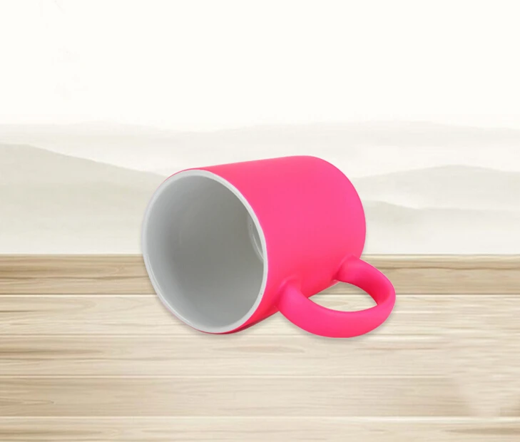High quality candy color 11oz ceramic mug for sublimation printing