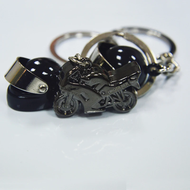 Custom Metal Motorcycle Safety Helmet Keychain