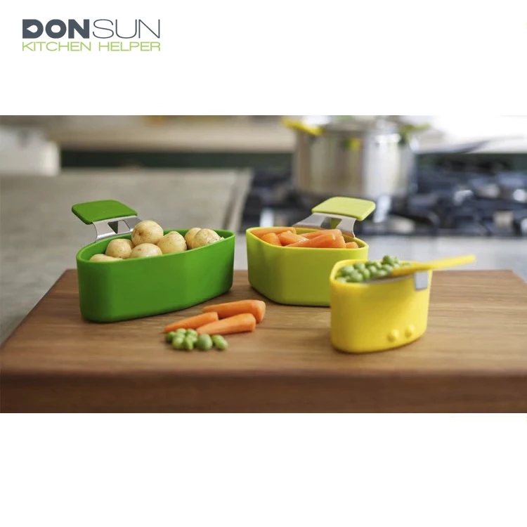 non-stick plastic 3 pieces steam cooking pot for Vegetable or Pasta