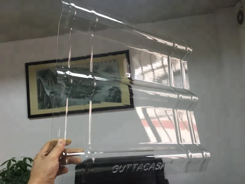 Изготовленное на заказ анти-УФ высокой прочности, анти-старение 2 листьев Прозрачный поликарбонатный пластик отправляете Кровельную плитку с асфальтовым покрытием глазурованная плитка кровельный лист