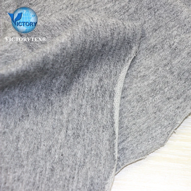100 Gray Grey Cloth Towel Cotton French Terry Knit Fabric Cloth Towel Cotton French Terry Knitted Fabric for Jacket,Coat,Dress