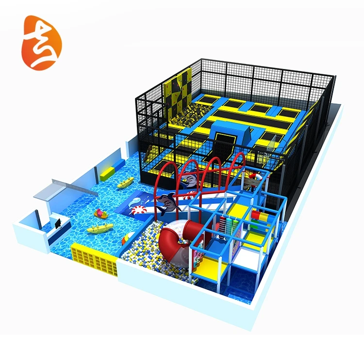 Ocean series multifunction attractive kids indoor playground with ball pool