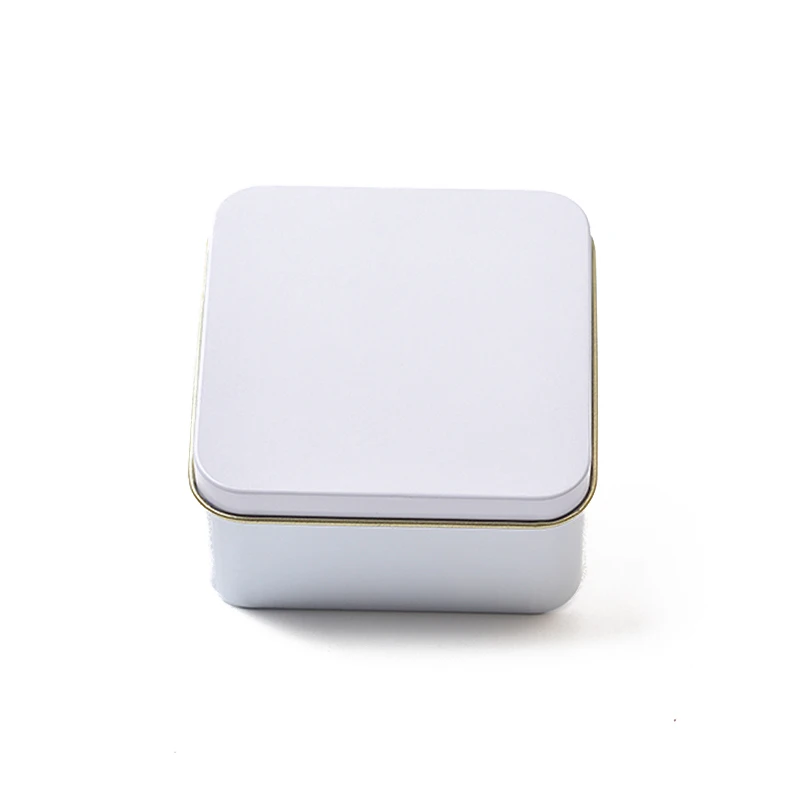 
Customized print Logo tin can containers wholesale blank metal tins 3.35x3.35x1.75inch square tin cans with OEM 