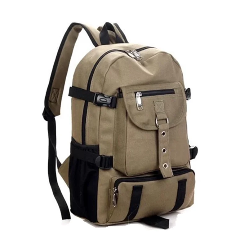 Large capacity Teenager Canvas rucksack School Bags Trendy Backpack Outdoor Adventure backpack