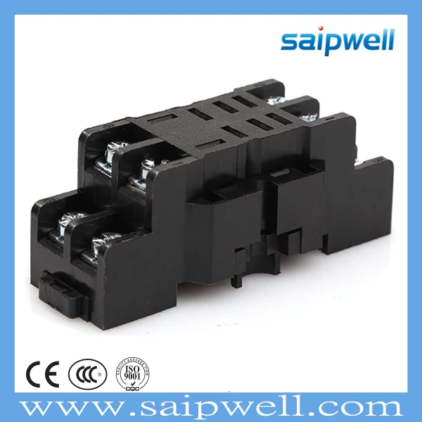Saipwell 13f- 2z- c3( ly2) дешевые пластиковые черный 8 штифт релейная панелька электрического реле розетка 15а реле гнездо