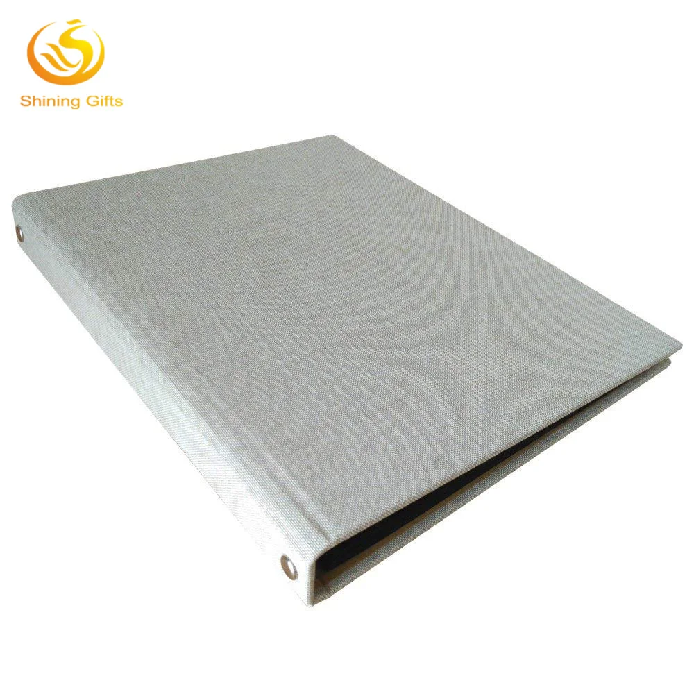 Linen Files Linen Bookcloth Folder With 3 Ring Binder Portfolio Loose Leaf File ...