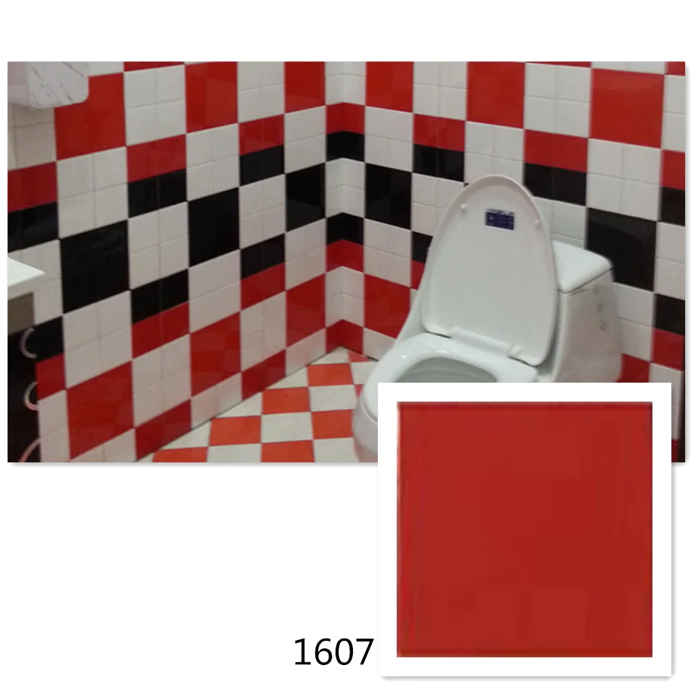 100x100mm стеклянная керамическая стена для ванной красная мозаичная плитка