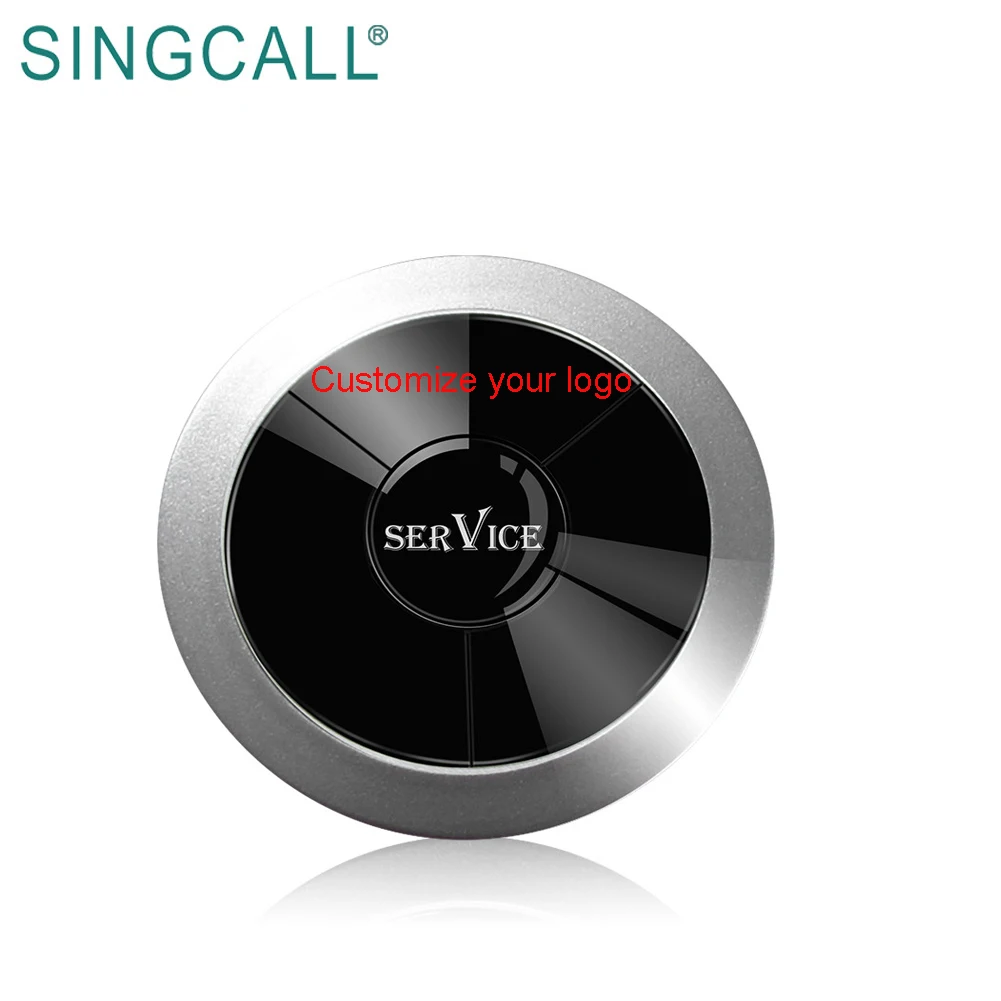 Ресторанный бипер SINGCALL серебристо-красного