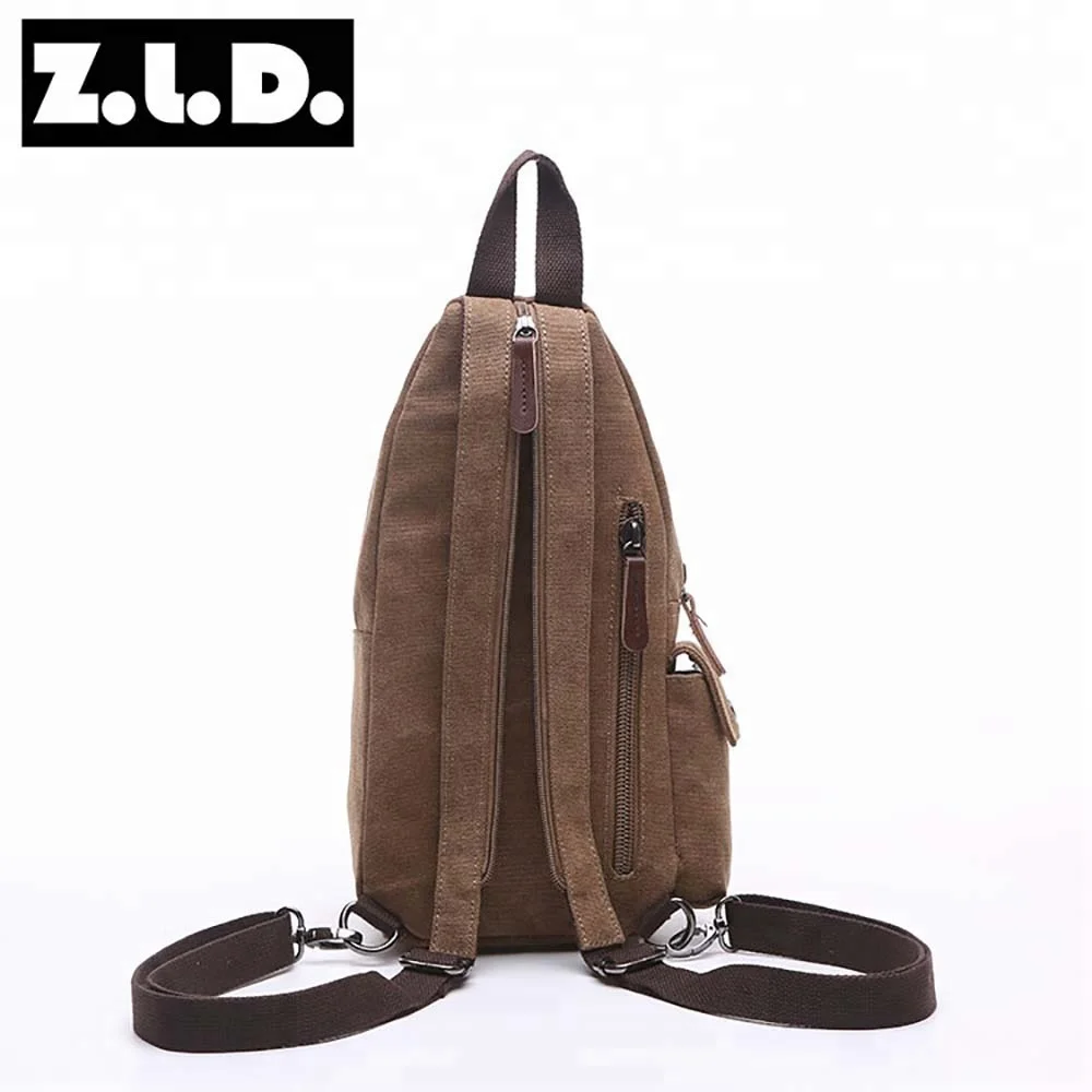 ZUOLUNDUO Повседневная дорожная холщовая Мужская Спортивная нагрудная сумка через плечо для