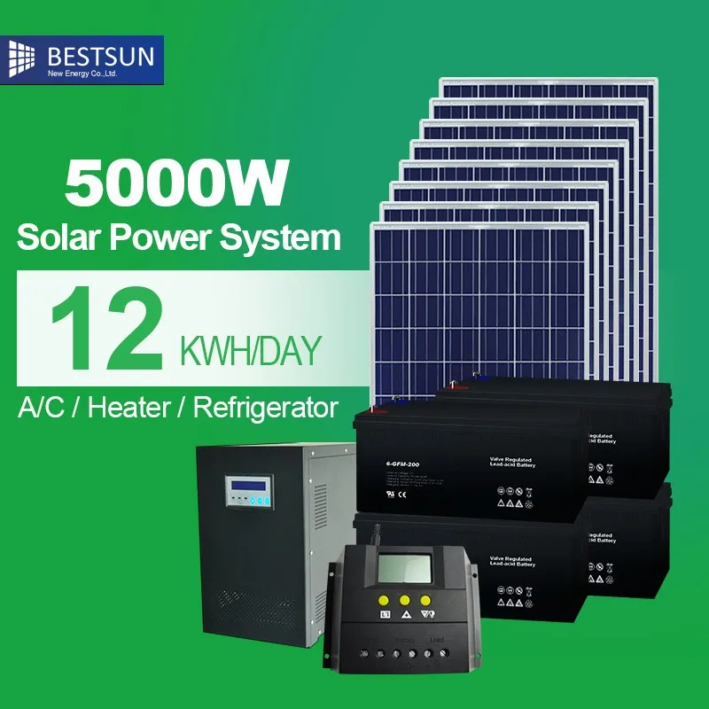 5 кВт системы солнечной энергии, полный комплект, солнечная электростанция