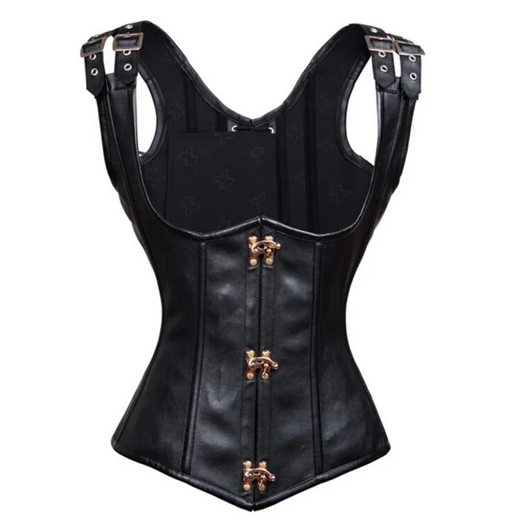 Hot Selling Steampunk Corset Gothic Corset Women Waist Trainer Vinyl Corset