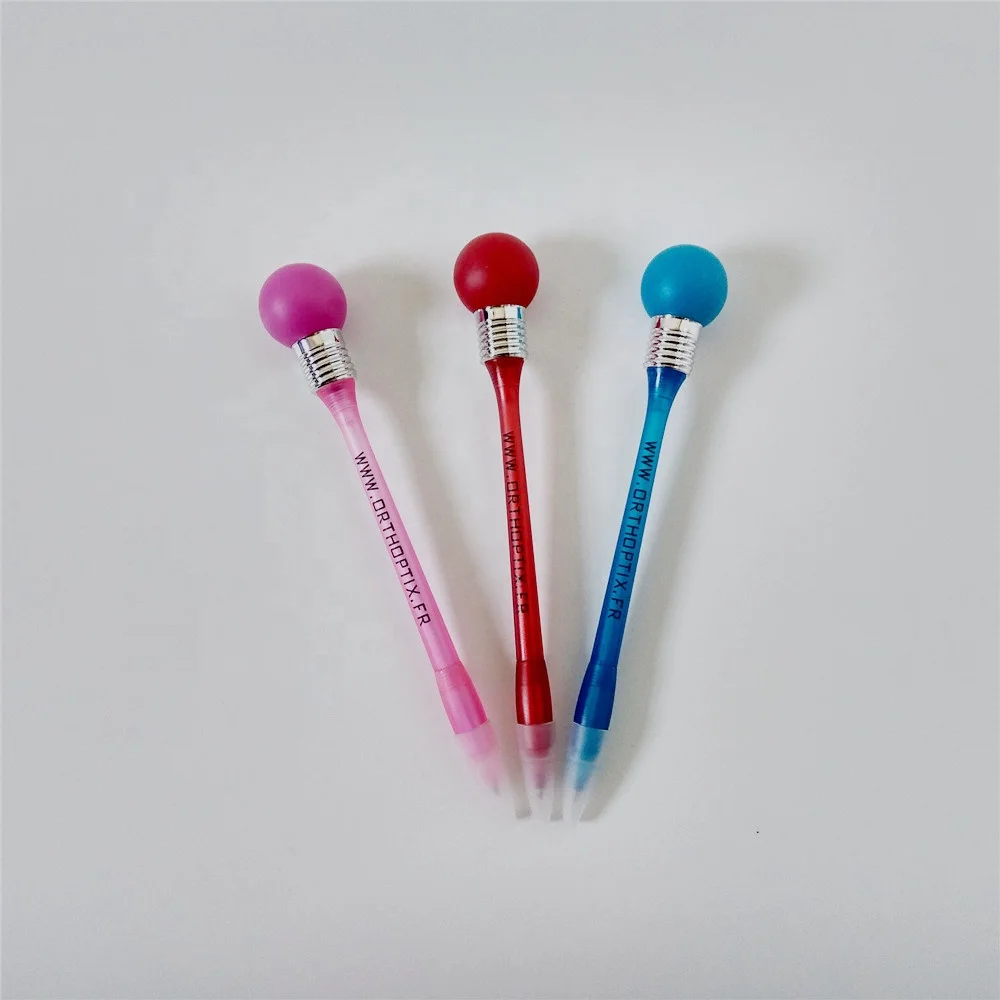 LED light bulb knock flashing light ballpoint pen Logo available