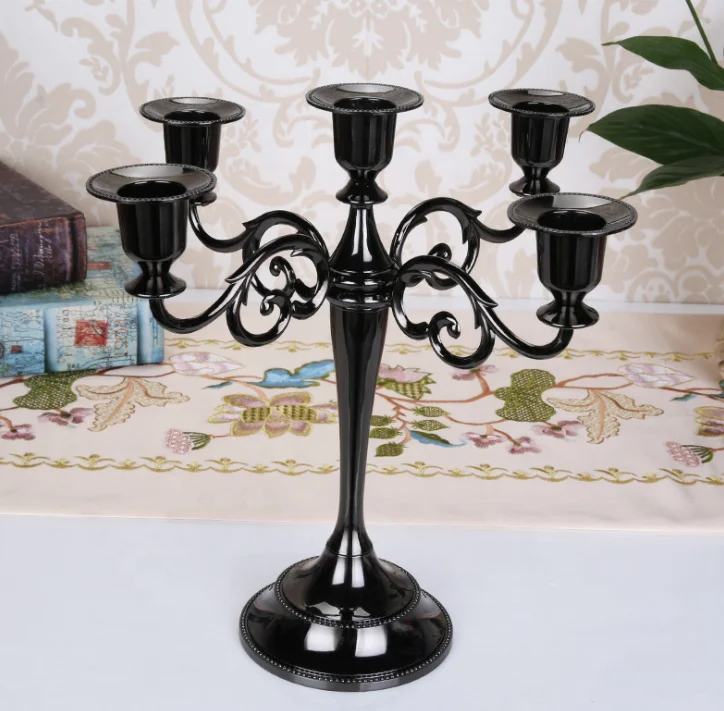 Wholesale High Quality 3/ 5-arms Candle Stand Metal Pillar Candle Stick Candle Holder