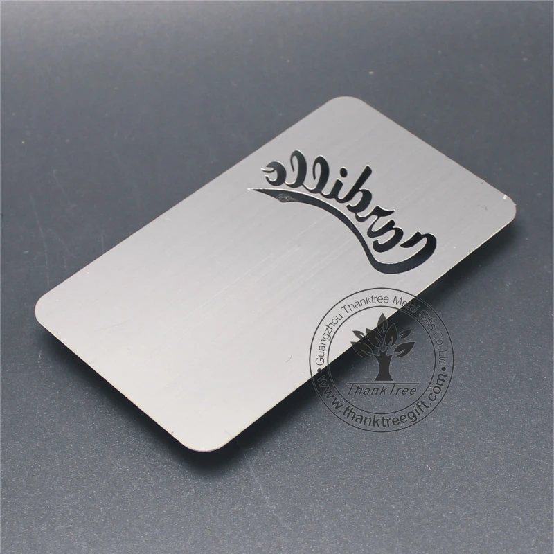 
manufacture wholesale brushed surface stainless steel and brass metal blank card business card 