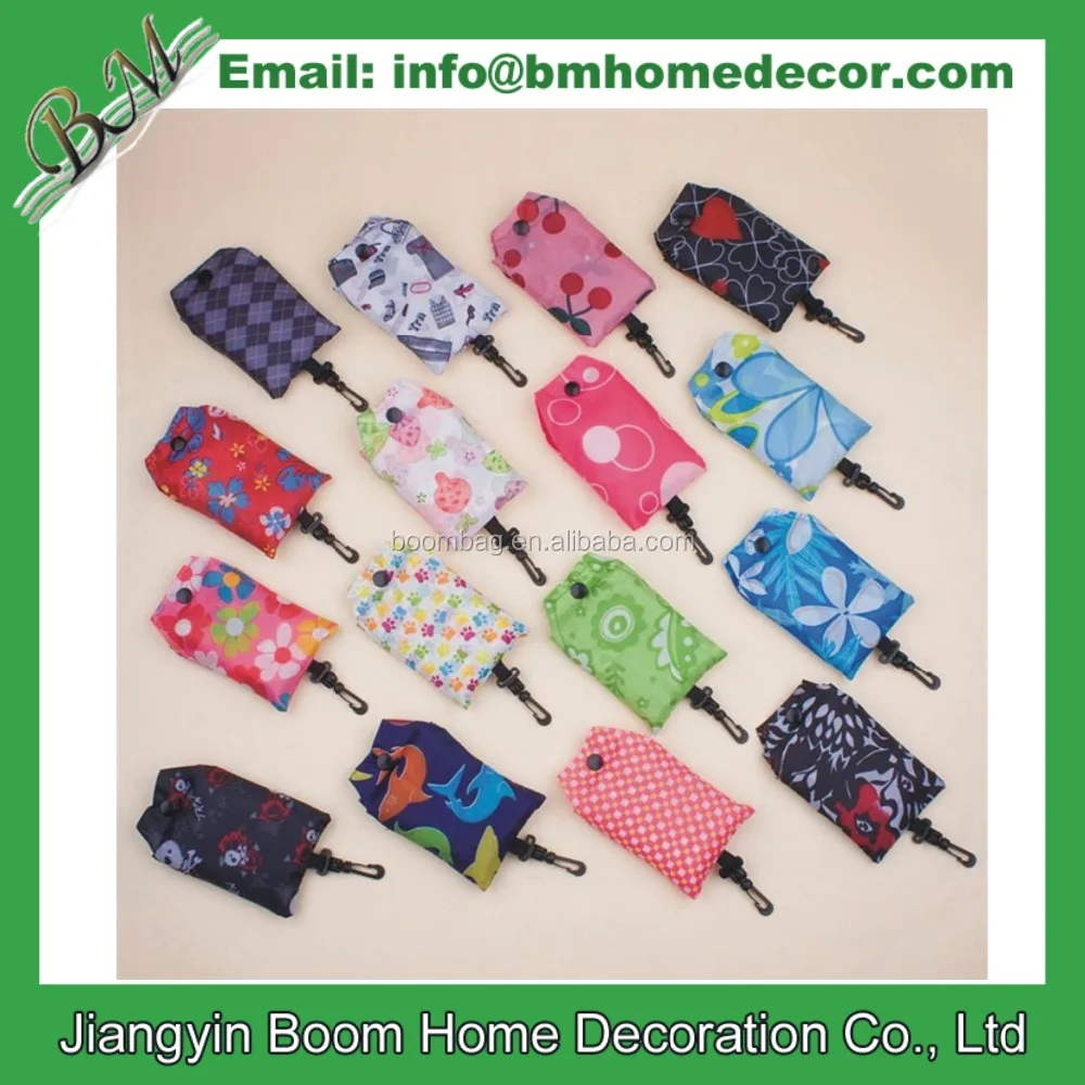 Customized Full Color Logo Sublimation Printing Compact Shopping Bag Reusable Polyester Folding Shopping Tote Bag