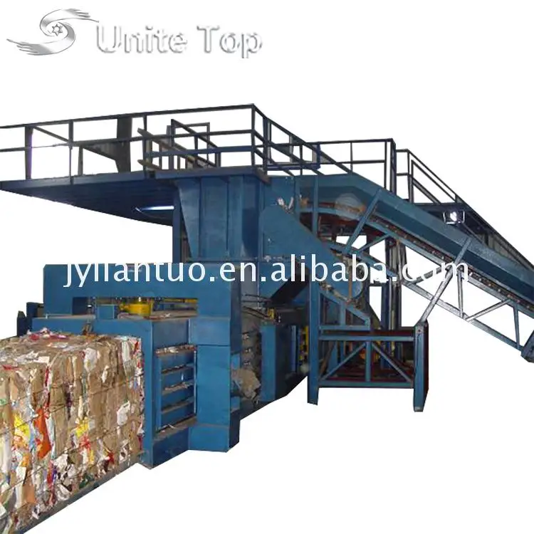 Cardboard baler horizontal automatic bailer