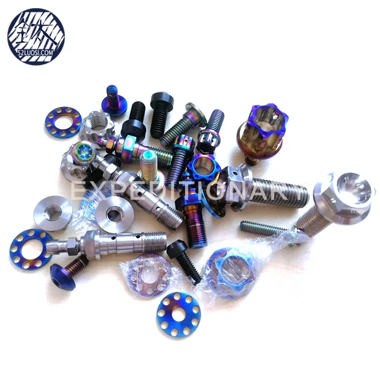 Gr5 M16 титановая гайка Flang 12 точек для мотоцикла