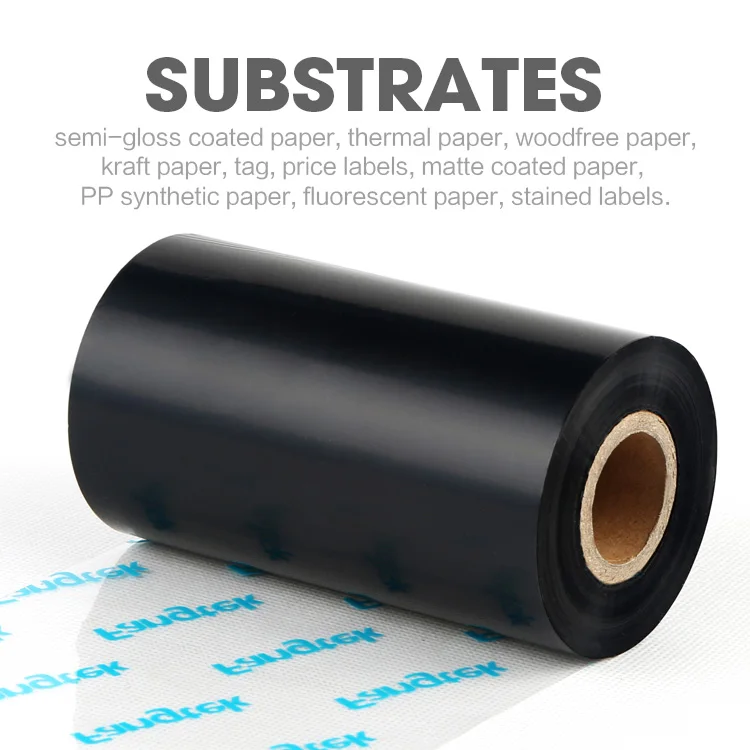 110mm*300m TTR thermal transfer barcode wax resin ribbon compatible for tsc barcode printers