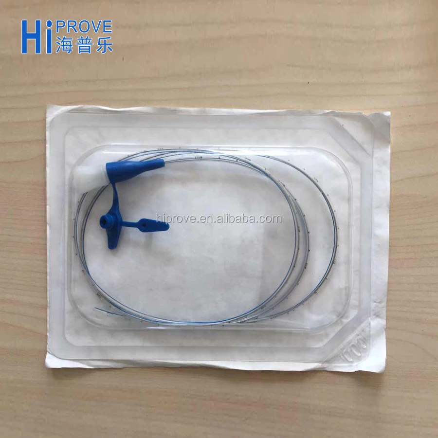 Disposable 5F, 6F,8F,10F,12F,14F PU Nasogastric Feeding Tube
