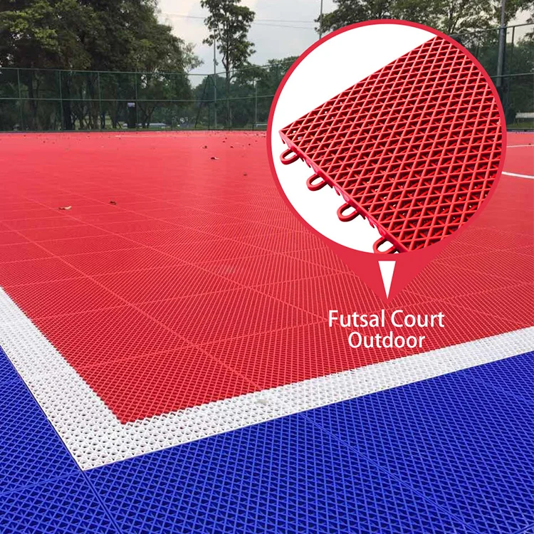 Multi purpose waterproof new pp plastic interlock court outdoor futsal flooring