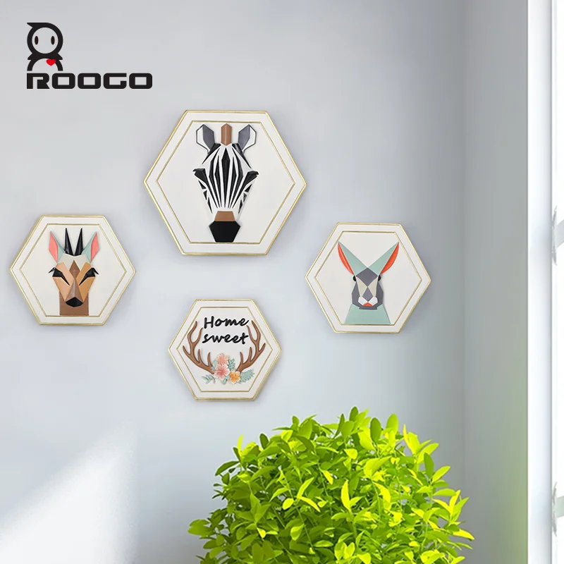 2017 ROOGO особое искусство Рога стене висят украшения