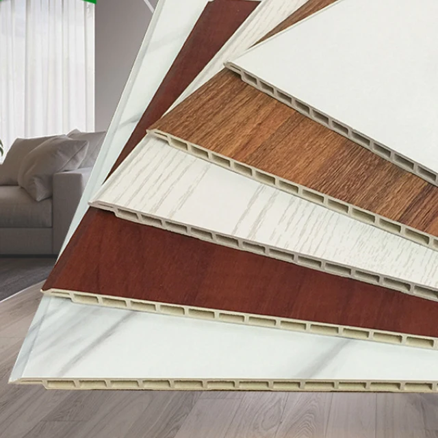 
Customized fireproof wooden design pvc ceiling panel for home decoration 