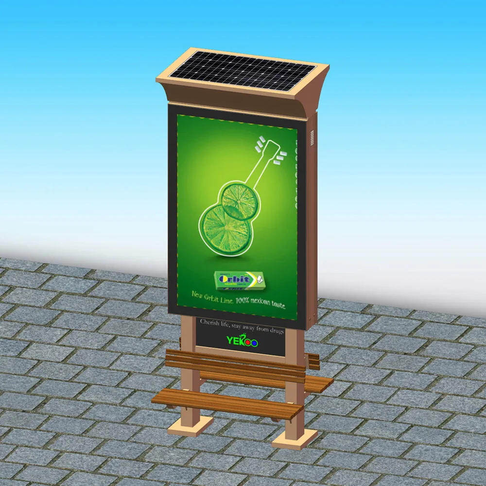 Outdoor Energy Saving Advertising Display Solar Power Light Box
