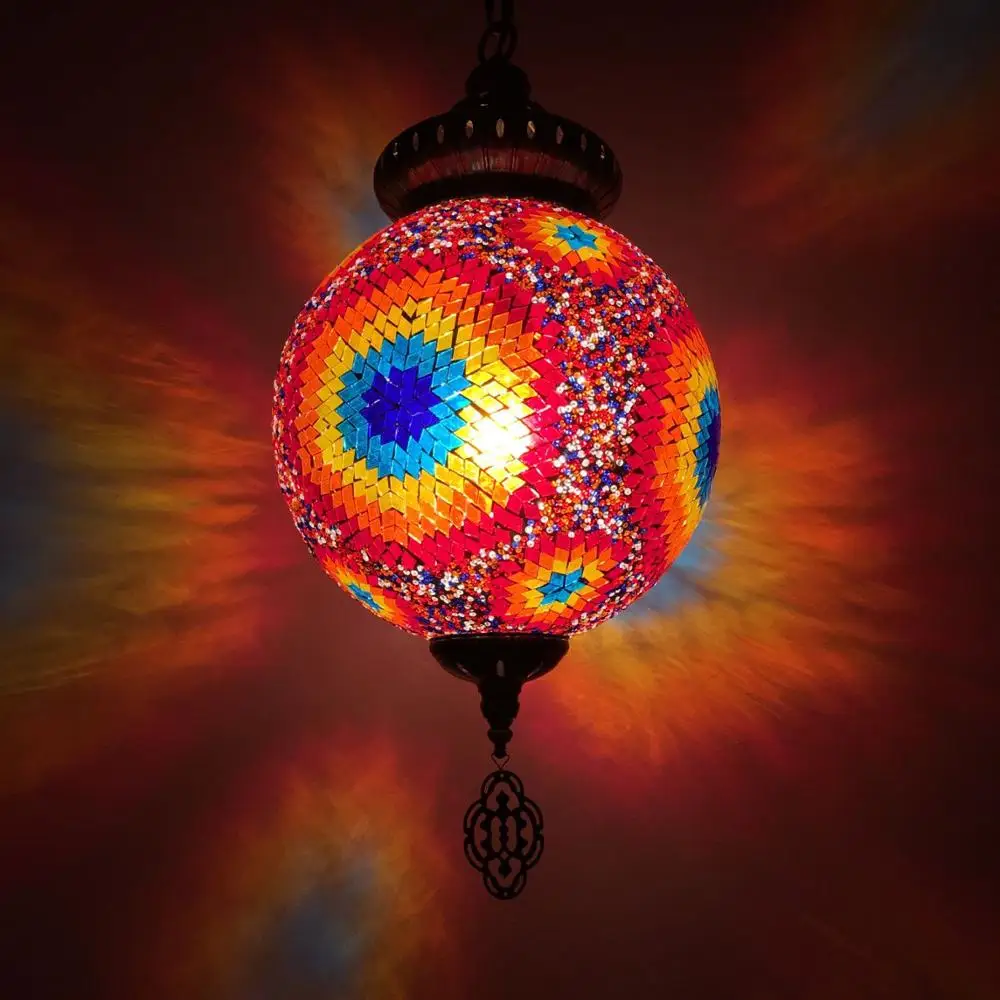 Tokin handmade Mosaic Art single turkish mosaic glass lamp