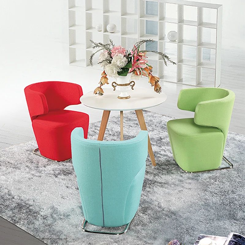 
Single art sofa personality creative leisure curved back support sofa 