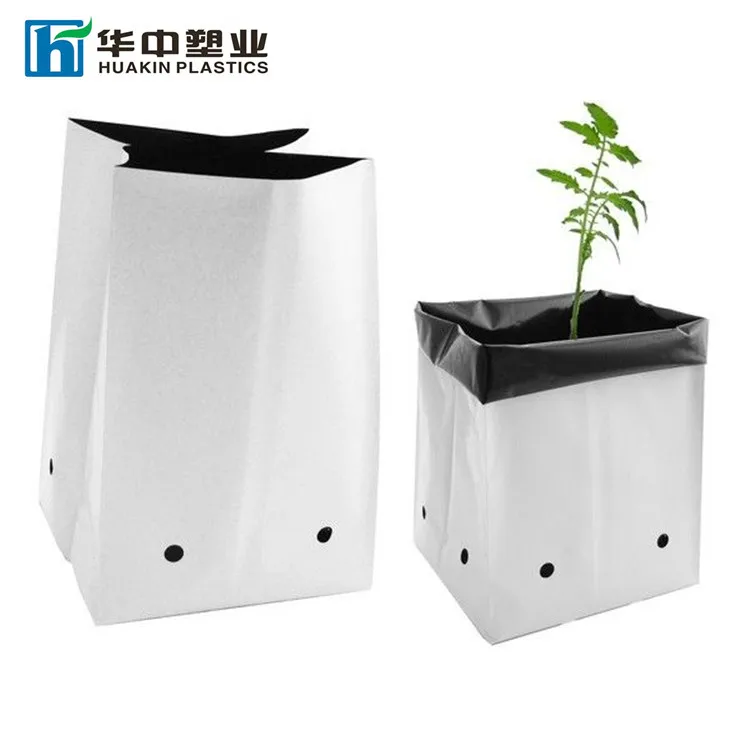 Panda film plastic heavy duty 3mil thickness LDPE white gardening tomatoes plant bags