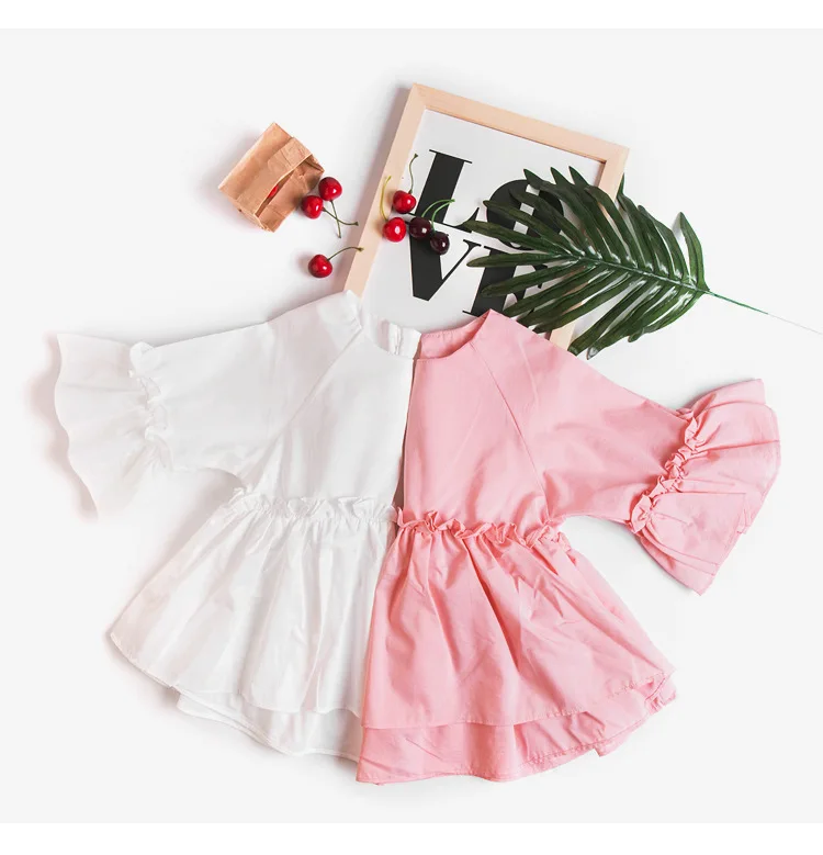 Новая модная одежда для девушек в западном стиле, красивые топы с рукавами с оборками на китайском рынке (60681289886)