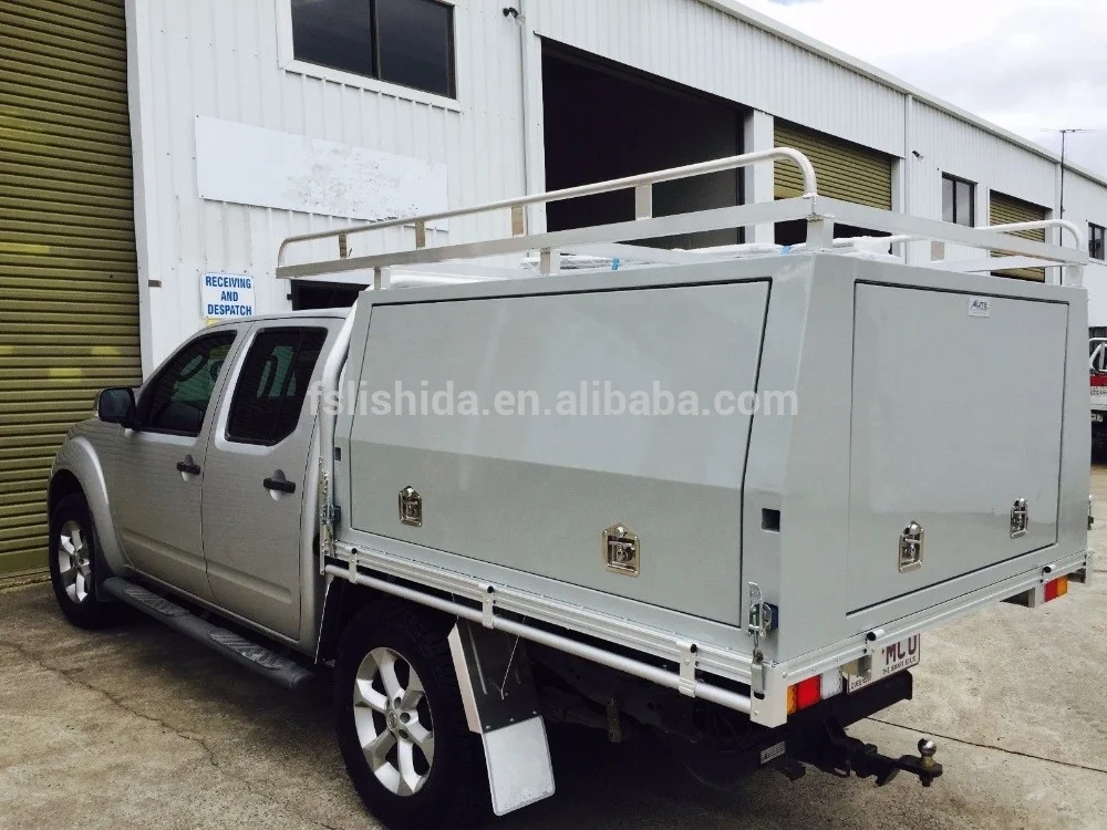 2400mm Aluminum Ute Canopy Tool Box with jack legs and roof rack