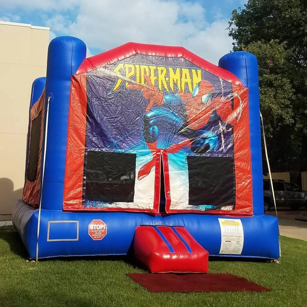 spiderman inflatable bounce house garden inflatable moonwalk for fun time