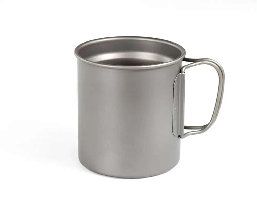 ultralight titanium double wall cup 375ml titanium camping mug drinkware