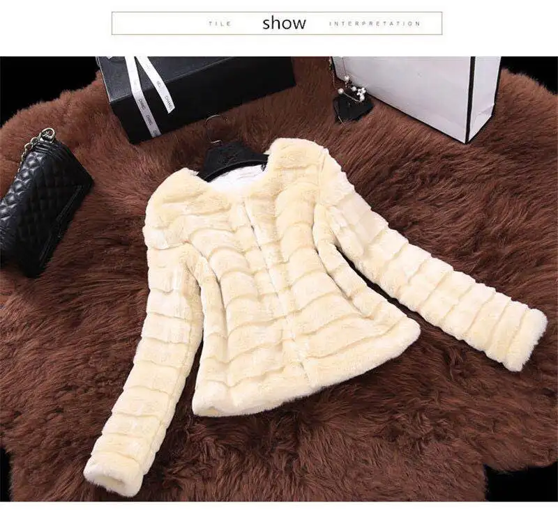 small moq wholesale  and custom fashion high quality  faux mink fur coat, Factory price Shenzhen Lily Cheng