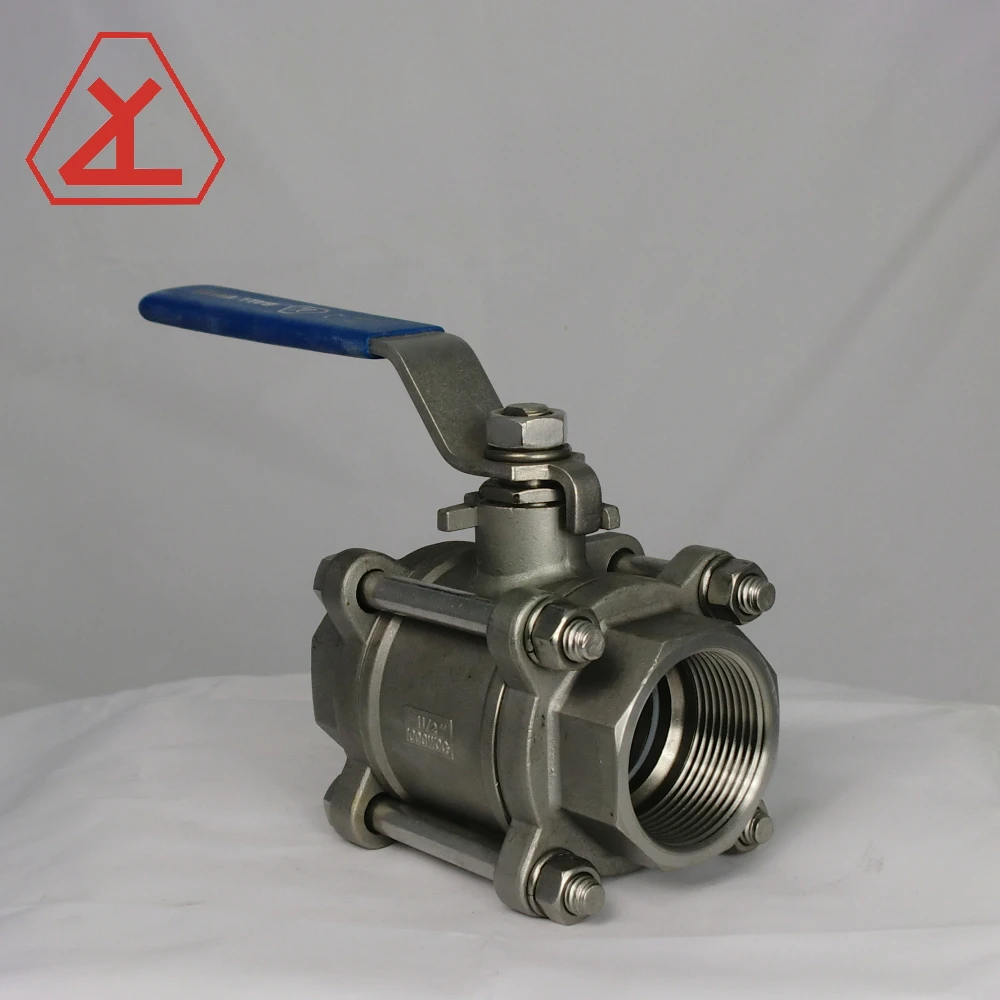 
3pc astm a351 cf8m stainless steel full bore threaded taiwan ball valve 