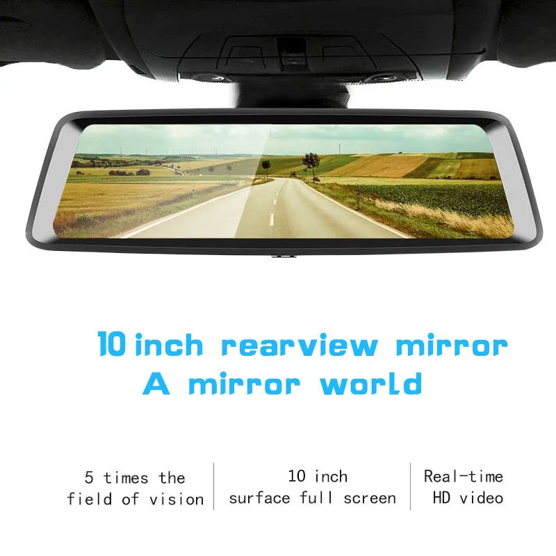 Wosx A9 4g10 дюймов потоковое зеркало видеорегистраторы для автомобилей регистраторы 1080 P двойной камера Live Видео и adas