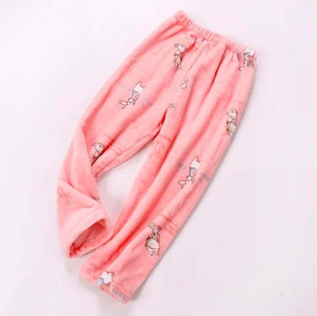 2021 Autumn/Winter Women Pajamas Set Flannel Cartoon Pants Sleep Warm Nightgown Female Home Indoor Sleepwear