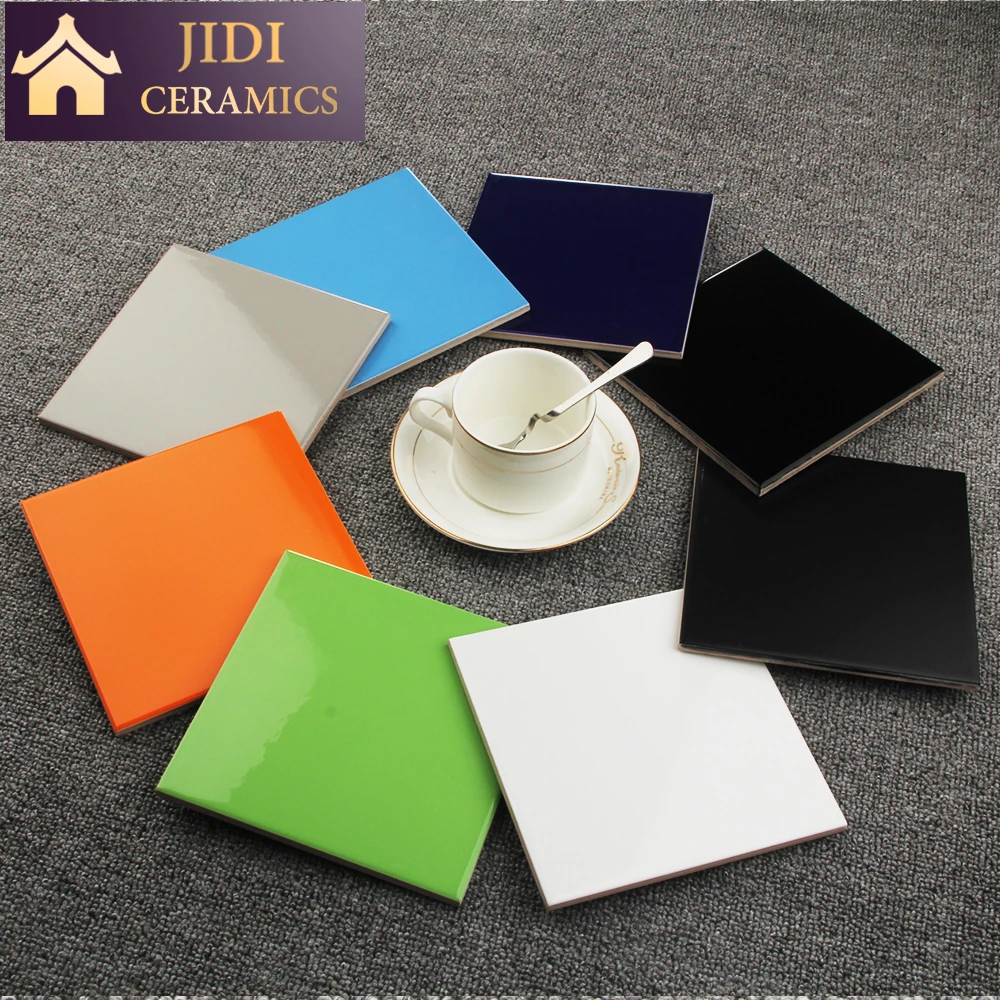 15x15 cm Colourful Ceramic Subway Wall Tile for Bathroom and Kitchen 150x150 mm